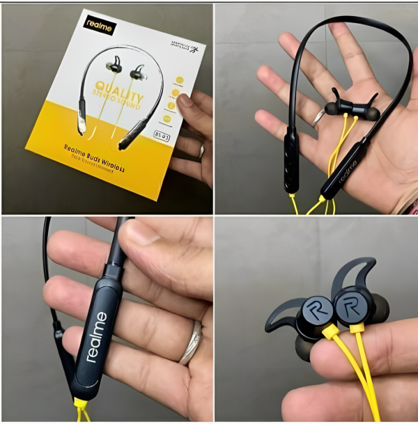 Realme Wireless Stereo Neckband Headset – Bluetooth 5.0 | Deep Bass, Long Battery, Sweatproof Earphones