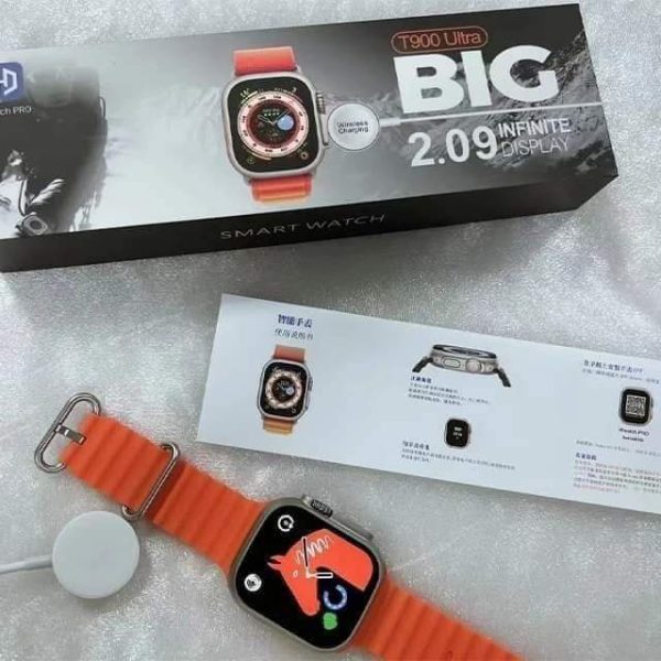 (nw00052) T900 Ultra Smart Watch – 2.09 Infinite Display – 49mm Dial Size – Built-in Games – Bluetooth Calling(random Color)